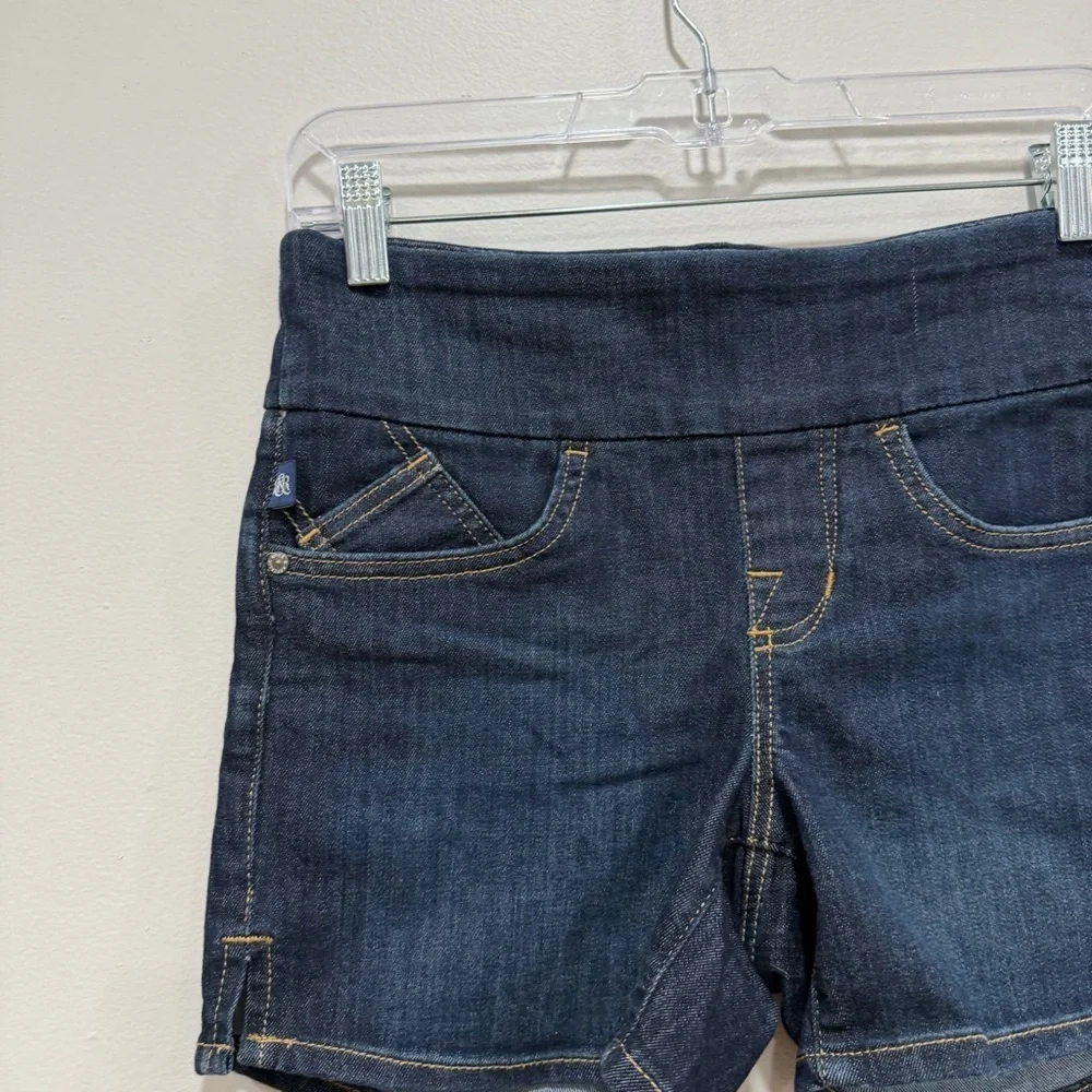Rock & Republic Womens Dark Blue Denim Rx Fever Stretch Short 6